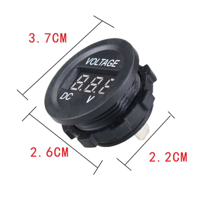 DC 7 30V Panel Tipi Dijital Voltmetre Mavi - 3