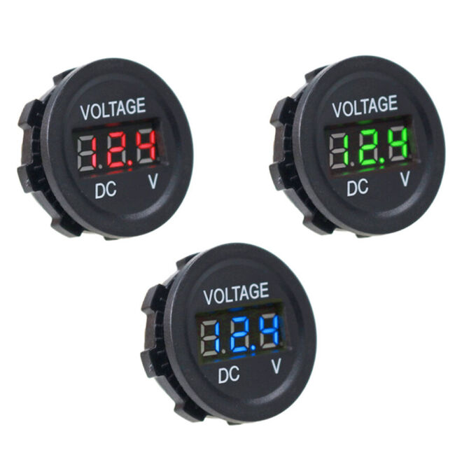 DC 7 30V Panel Tipi Dijital Voltmetre Yeşil - 1