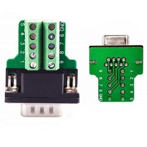 DE-9 (DB-9) Male Plug to Terminal Block Breakout - 4