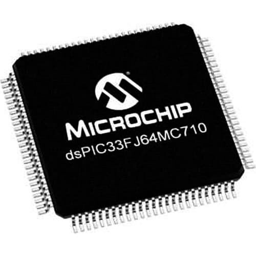 DSPIC33FJ64MC710 I/PT SMD 16-Bit 40MIPs Microcontroller TQFP-100 - 1