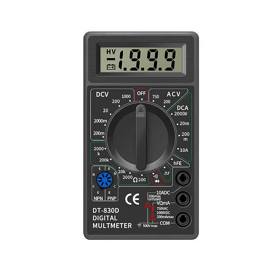 DT830D Dijital Multimetre - Siyah