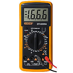 DT9205A-1 Dijital Multimetre - Kırmızı - Aneng