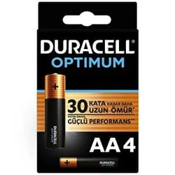 Duracell Optimum AA Battery Pack of 4 