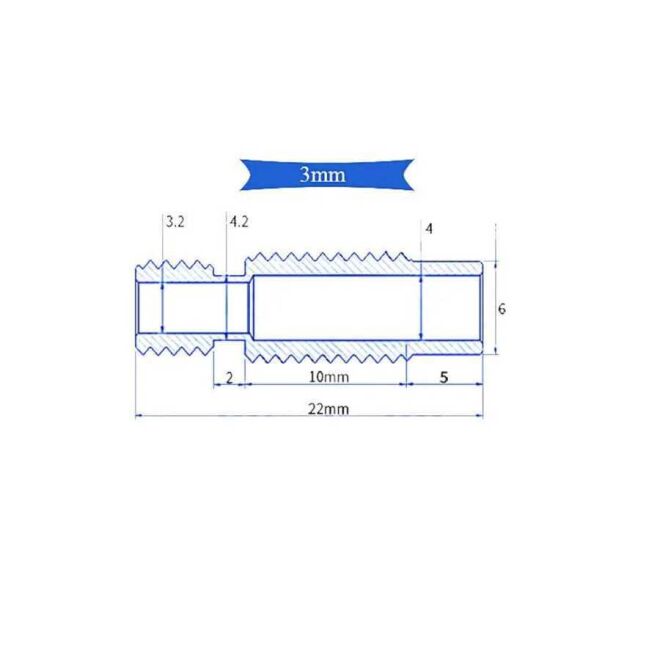 E3D V6 M7x22mm Throat - 3.0mm Metal - 3