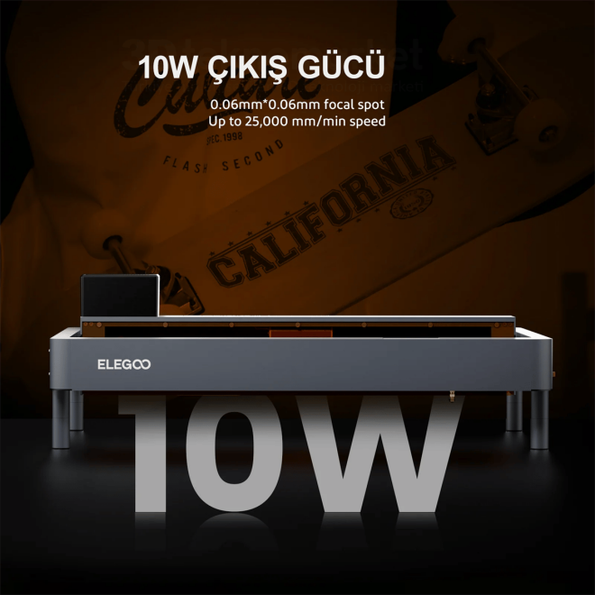 Elegoo Phecda Lazer Gravür ve Kesici (10W) - Paket 2 - 3