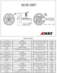 Emax ECO II 2807 5S 1500KV Brushless Motor for FPV Racing RC Drone - 5