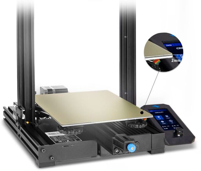 Ender 3 Serisi Tek Taraflı Yay Çelik Manyetik Pürüzsüz (Smooth) PEI Baskı Tablası (235x235mm) - 2