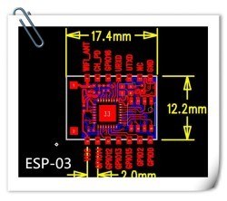 ESP8266-03 Dahili Antenli Wifi Serial Transceiver Module (SMD) - 4
