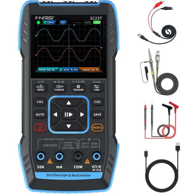 Fnirsi 2C23T 10MHz 3-in-1 Oscilloscope Multimeter Generator - 4