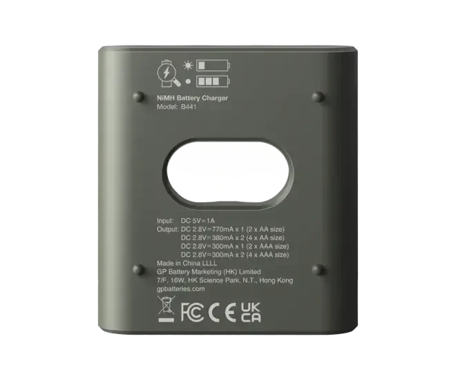 GP B441 USB Pil Şarj Cihazı 4 Adet 2600 AA Kalem Pil Set - 2