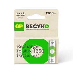 GP ReCyko 2li 1300 mAh Şarjlı AA Kalem Pil 