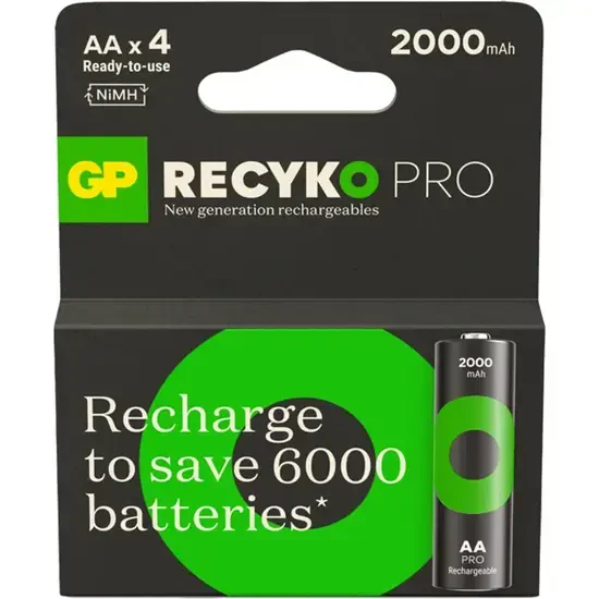 GP ReCyko 4’lü 2000 mAh Şarjlı AA Kalem Pil - 1