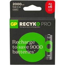 GP ReCyko Pro 2100 Ni-Mh AA Rechargeable Pen Battery 1.2 Volt - 6 Pcs - GP