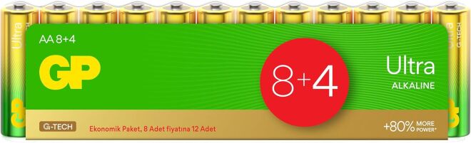 GP Ultra 1.5V AA Battery - Economic 12-Pack - 1