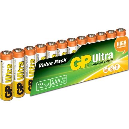 GP Ultra 1.5V AAA Battery (Remote Control Battery) - 12-Pack - 1