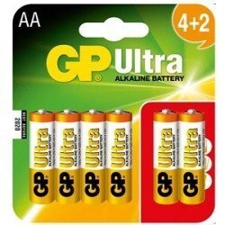 GP Ultra Alkalin 1.5 V AA Kalem Pil - (4+2) 6'lı Ekonomik Paket - GP