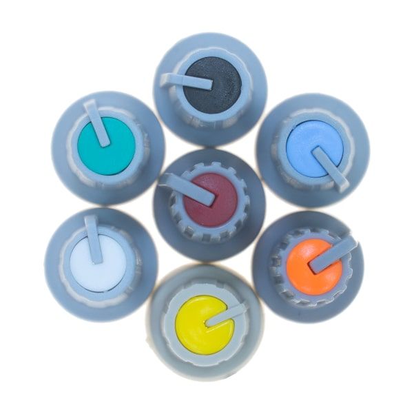 Grey Potansiometer Button (White Headed) - 3