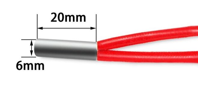 Heater Cartridge 6x20mm 24V 70W 1m - 4