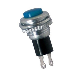 IC179 Metal Coloured Button with Spring - Blue 