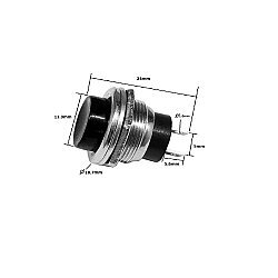IC180 Metal Büyük Renkli Buton - Siyah - 2