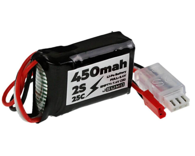 JSumo 7.4V 450mAh Lipo Batarya 25C - 2S Lipo Pil - 1
