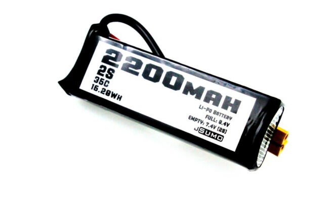 JSumo 7.4V 2200mAh Lipo Batarya 35C - 2S Lipo Pil - 1