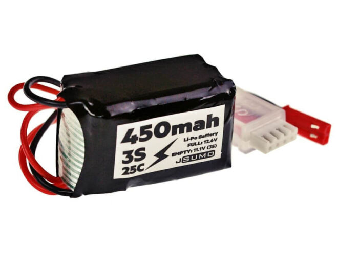 JSumo 11.1V 450mAh Lipo Batarya 25C - 3S Lipo Pil - 1