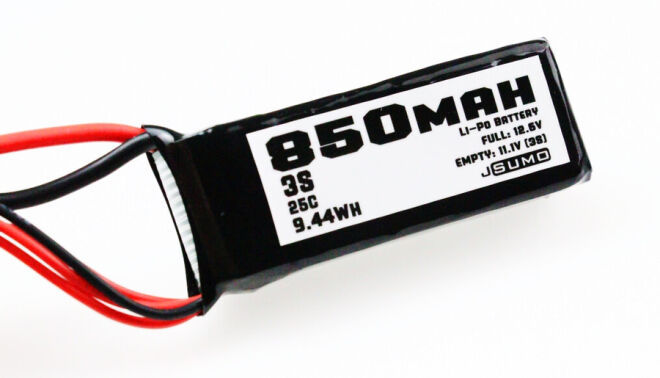 JSumo 11.1V 850mAh Lipo Batarya 25C - 3S Lipo Pil - 1