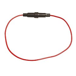 Kablolu Cam Sigorta Yuvası 5x20mm Siyah - Robotistan