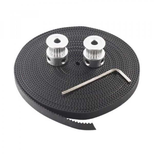 Kayış, Kasnak Seti - GT2 20 Diş Kasnak, GT2 6 mm Kayış 2m - 2