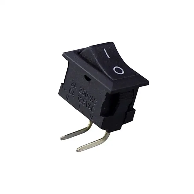 KCD1 Geçiş Anahtarı Siyah 2P ON-OFF 90° Açılı - 1