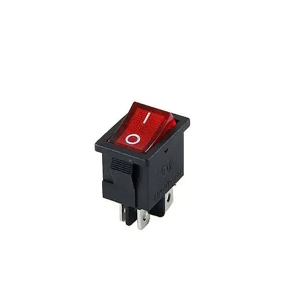 KCD1 Işıklı Geçiş Anahtarı 4P ON-OFF Kırmızı - 1