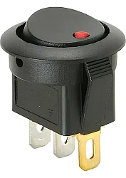 KCD1 Yuvarlak Nokta Işıklı Anahtar Kırmızı 12V 3P - 1
