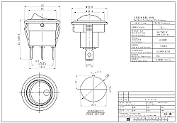 KCD1 Yuvarlak Nokta Işıklı Anahtar Kırmızı 220V 3P - 2