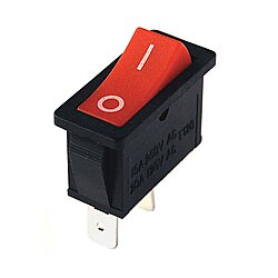 KCD3 Dar Işıksız Anahtar Kırmızı Buton 2P - 1