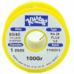 Kurtel Sn60/Pb40 Lehim Teli (100 gr. Makara) 1 mm - Kurtel