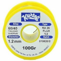 Kurtel Sn60/Pb40 Lehim Teli (100 gr. Makara) 1,2 mm - Kurtel