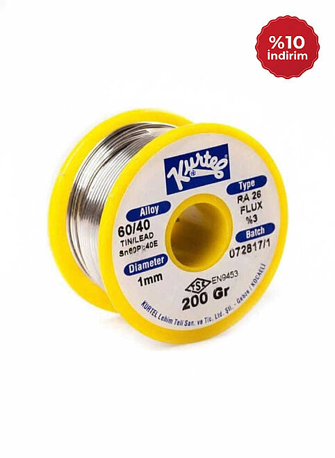 Kurtel Sn60/Pb40 Lehim Teli (200 gr. Makara) 1 mm - 1