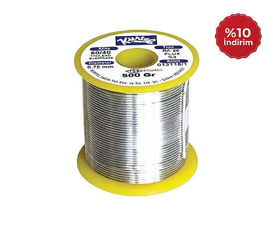 Kurtel Sn60/Pb40 Lehim Teli (500 gr. Makara) 0,75 mm - 1