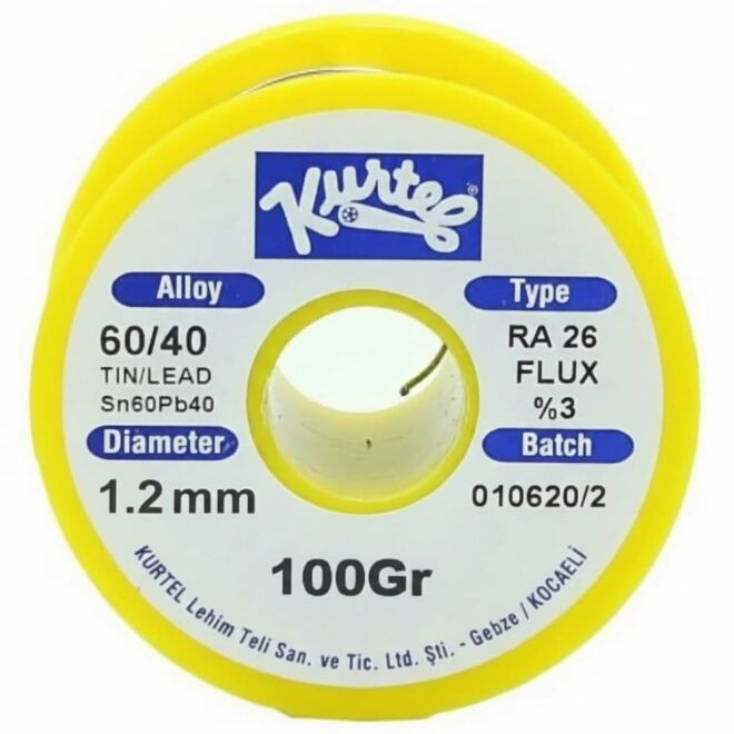Kurtel Sn60/Pb40 Solder Wire (100 g Spool) 1.2 mm - 1