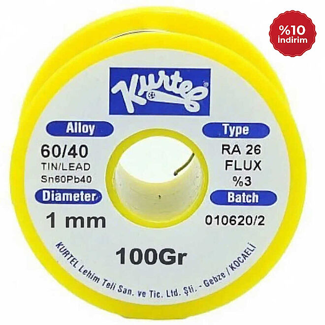 Kurtel Sn60/Pb40 Solder Wire (100 g Spool) 1 mm - 1
