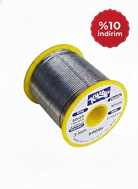 Kurtel Sn63/Pb37 Stained Glass Solder Wire (Flux-Free) (500 g Spool) 3 mm - 1