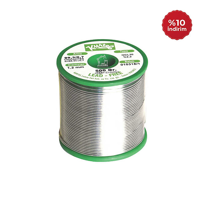 Kurtel Sn99.3 / Cu 0.7 Lead-Free (NoClean) Solder Wire (500 g Spool) 1,20 mm - 1