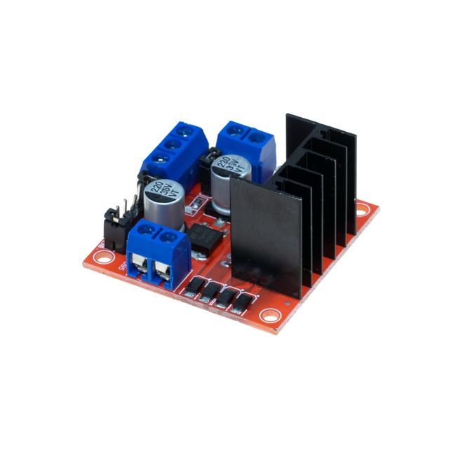 L298N Pair Motor Driver Board with Voltage Regulator(Red PCB) - 2