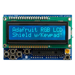 LCD Shield Kit w/ 16x2 Character Display (Mavi - Beyaz) - Adafruit