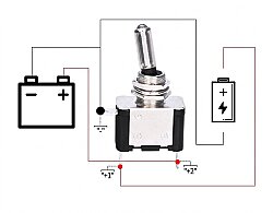 LED'li Mandal Anahtar Kırmızı 12V - 2