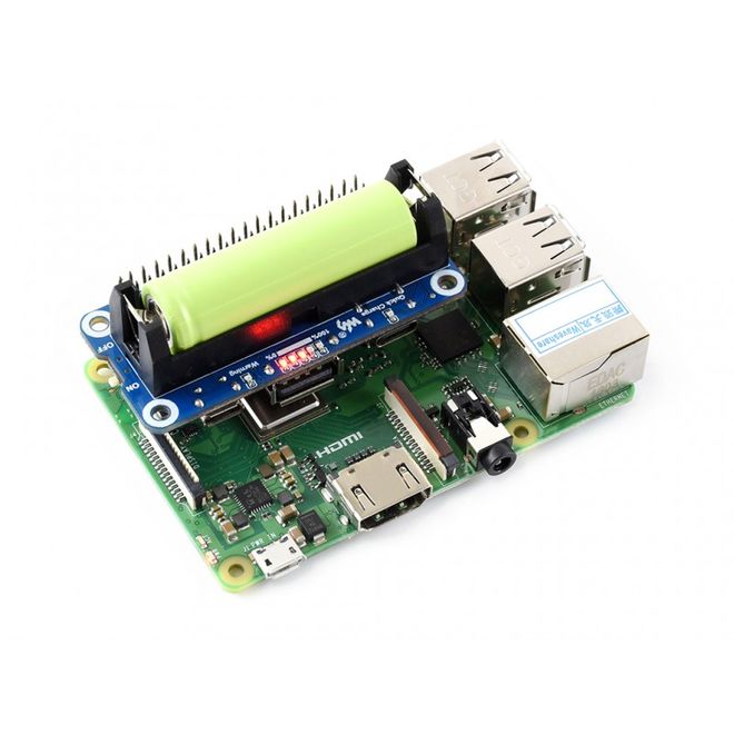 Li-ion Batarya HAT Raspberry Pi Uyumlu - 4