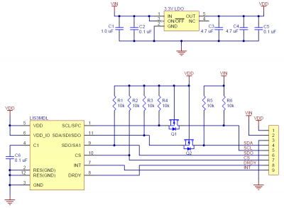 LIS3MDL 3-Axis Magnetometer Carrier with Voltage Regulator - PL2737 - 5
