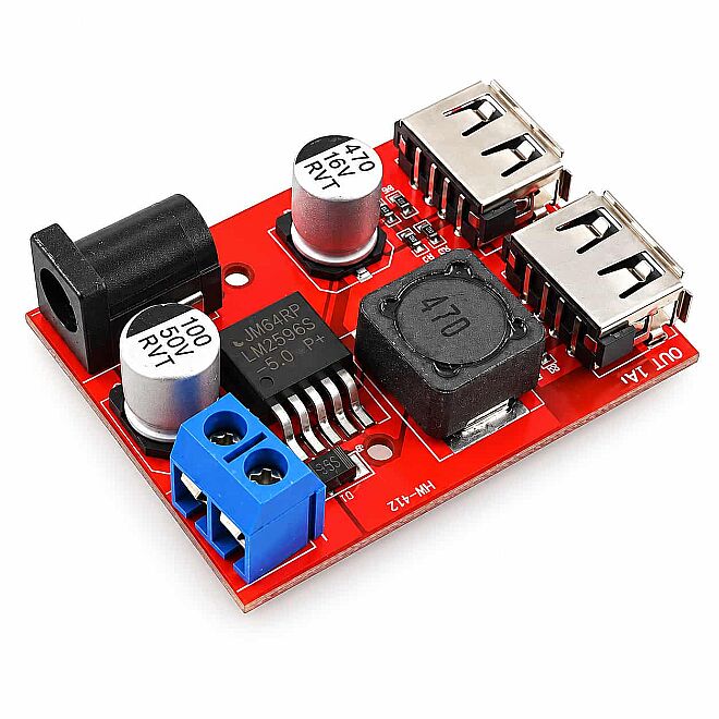 LM2596S Çift USB DC-DC Voltaj Düşürücü - 1
