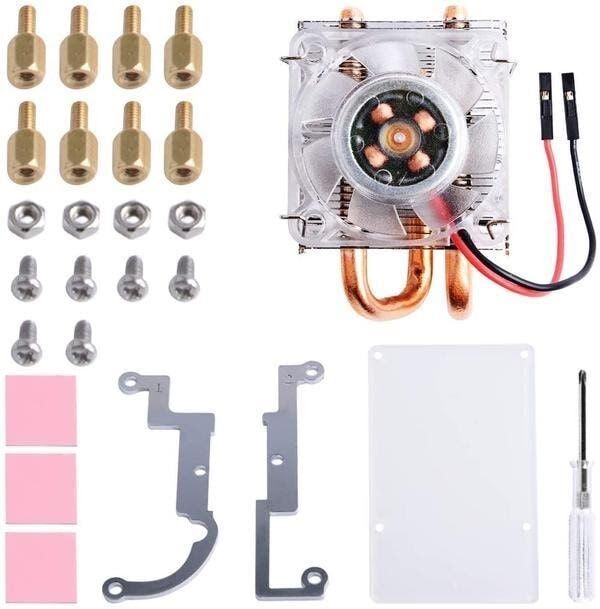 Low-Profile CPU Cooler with RGB Cooling Fan for Raspberry Pi 4 - 2